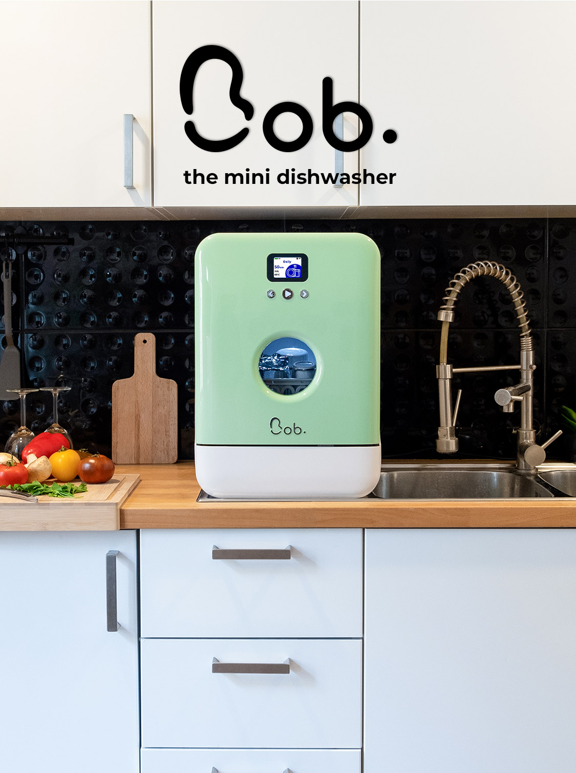 Discover Bob the mini dishwasher - Throw in the sponge, get Bob !