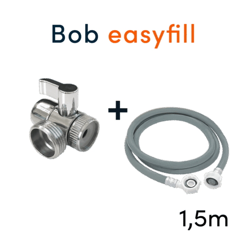 Bob easyfill | Dérivateur de robinet + Tuyau d’arrivée d’eau